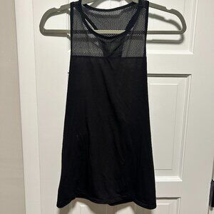 Athleta Black Mesh Racerback Tank - Size S